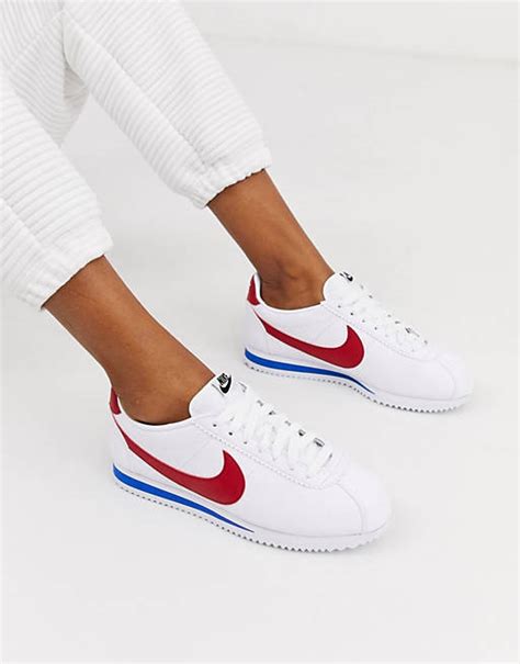 nike cortez klassische sneaker aus weißem leder 749571-111|Nike Schuhe Classic Cortez Leather 749571 111 Weiß .